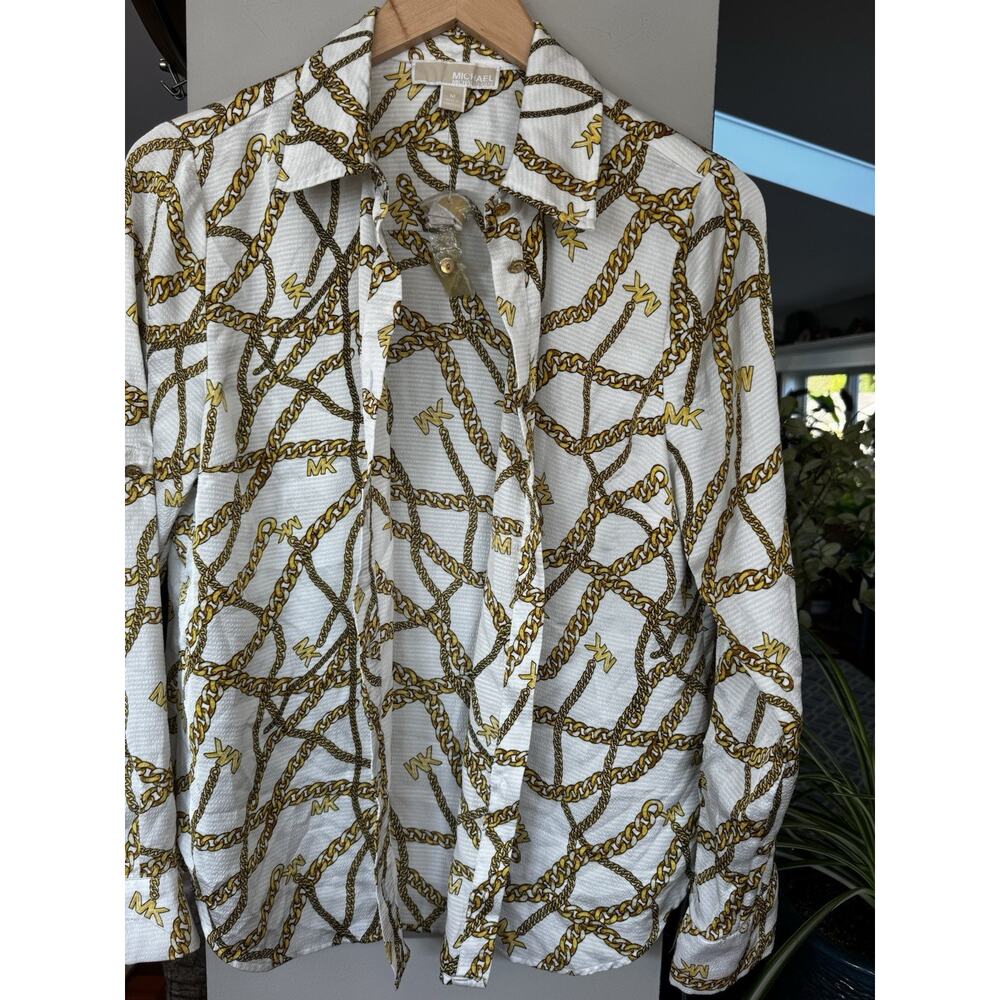 NWT Michael Kors Gold Chain Motiff Sz med